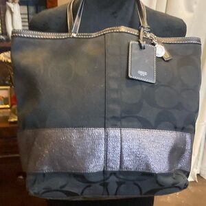 Vintage Coach Bag Black No F06K-10125